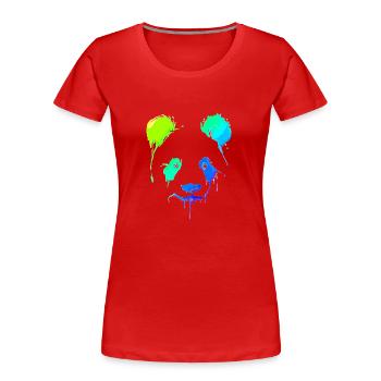 Panda | Panda Bear | Asia | Animals - Women's Premium Organic T-Shirt - red - Front - Mia (176cm)