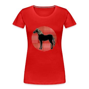 Bassin - T-shirt bio Premium Femme - rouge - Devant - Mia (176cm)