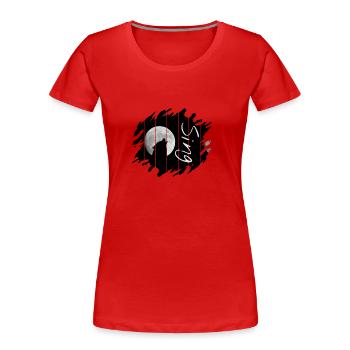 Sing - Women's Premium Organic T-Shirt - red - Front - Mia (176cm)