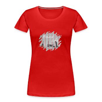 Band - Frauen Premium Bio T-Shirt - Rot - Vorne - Mia (176cm)