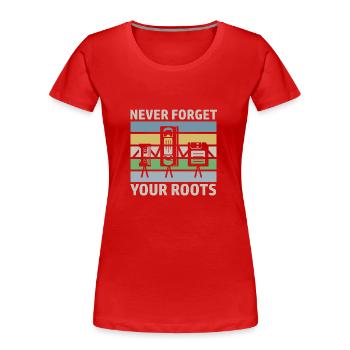 Retro Spruch Technik VHS Audiokassette Diskette - Frauen Premium Bio T-Shirt - Rot - Vorne - Mia (176cm)