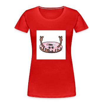 Beignet de paix - T-shirt bio Premium Femme - rouge - Devant - Mia (176cm)