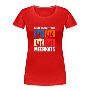 Afrika Tiere Raubtier Fell - Frauen Premium Bio T-Shirt - Rot - Vorne - Mia (176cm)
