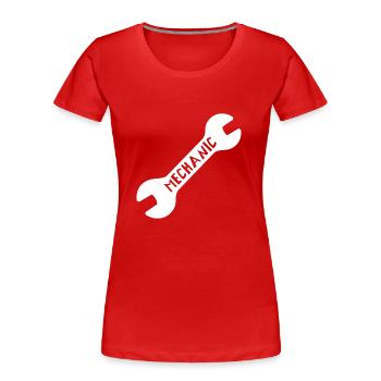 Mechaniker | Mechaniker | Beruf - Frauen Premium Bio T-Shirt - Rot - Vorne - Mia (176cm)