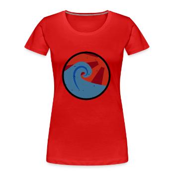Vage Retro-Stil - Frauen Premium Bio T-Shirt - Rot - Vorne - Mia (176cm)