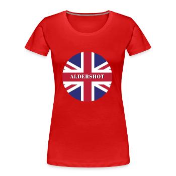 Aldershot - T-shirt bio Premium Femme - rouge - Devant - Mia (176cm)