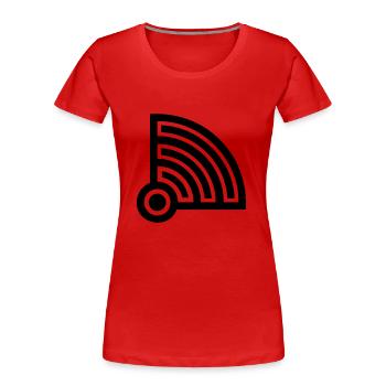 Icon Gute Verbindung Wifi - Frauen Premium Bio T-Shirt - Rot - Vorne - Mia (176cm)