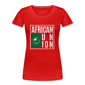 African Union - Women's Premium Organic T-Shirt - red - Front - Mia (176cm)