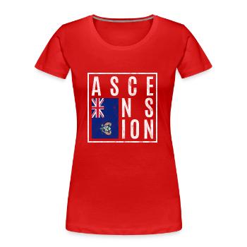 Ascension - T-shirt bio Premium Femme - rouge - Devant - Mia (176cm)