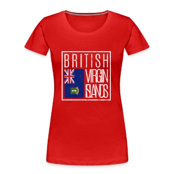 Britische Jungferninseln - Frauen Premium Bio T-Shirt - Rot - Vorne - Mia (176cm)