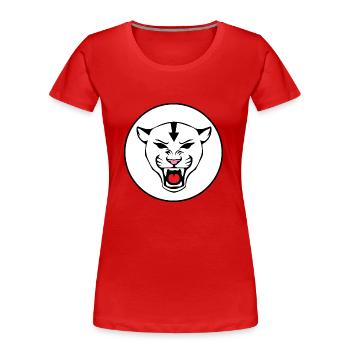 Panther with an arrow on the head - Women's Premium Organic T-Shirt - red - Front - Mia (176cm)