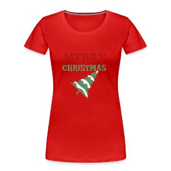 Merry christmas - Frauen Premium Bio T-Shirt - Rot - Vorne - Mia (176cm)