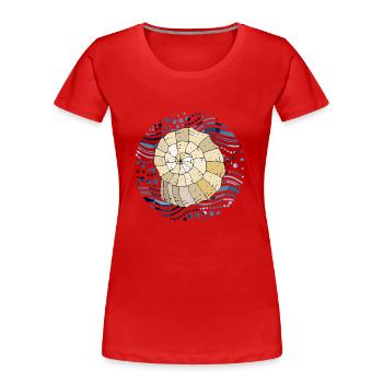 Shell - Women's Premium Organic T-Shirt - red - Front - Mia (176cm)