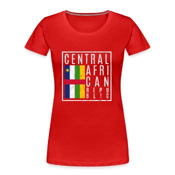 République centrafricaine - T-shirt bio Premium Femme - rouge - Devant - Mia (176cm)