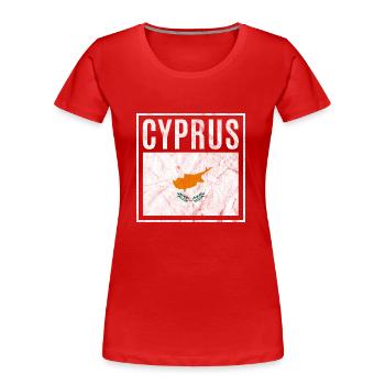 Zypern - Frauen Premium Bio T-Shirt - Rot - Vorne - Mia (176cm)