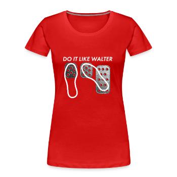 Pedale Rallye - Frauen Premium Bio T-Shirt - Rot - Vorne - Mia (176cm)