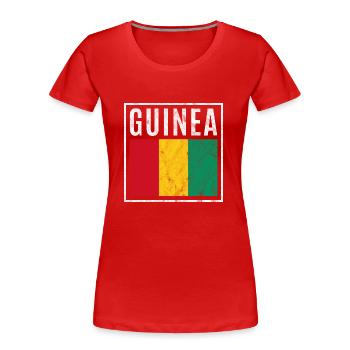Guinea - Women's Premium Organic T-Shirt - red - Front - Mia (176cm)