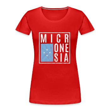 Micronésie - T-shirt bio Premium Femme - rouge - Devant - Mia (176cm)