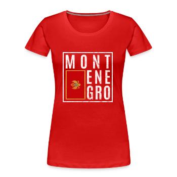 Montenegro - Women's Premium Organic T-Shirt - red - Front - Mia (176cm)
