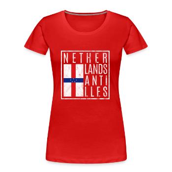 Netherlands Antilles - Women's Premium Organic T-Shirt - red - Front - Mia (176cm)