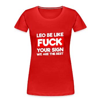 Horoskop Zodiac Glück - Frauen Premium Bio T-Shirt - Rot - Vorne - Mia (176cm)