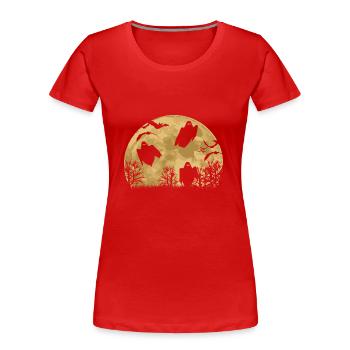 Halloween Spirit Saying Gift Idea - Women's Premium Organic T-Shirt - red - Front - Mia (176cm)