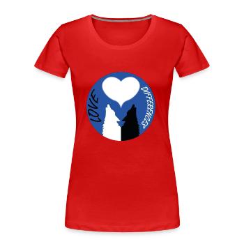 Love differences - Women's Premium Organic T-Shirt - red - Front - Mia (176cm)