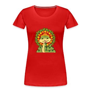 SERPENT sympa - T-shirt bio Premium Femme - rouge - Devant - Mia (176cm)