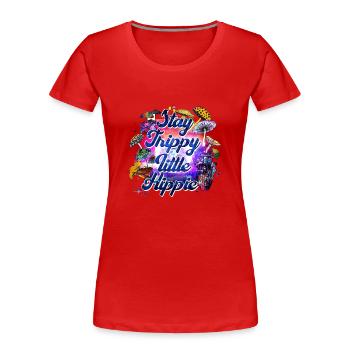 Séjour Thippy petit Hippie - T-shirt bio Premium Femme - rouge - Devant - Mia (176cm)