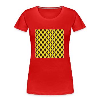 Kite diamond pattern - Women's Premium Organic T-Shirt - red - Front - Mia (176cm)