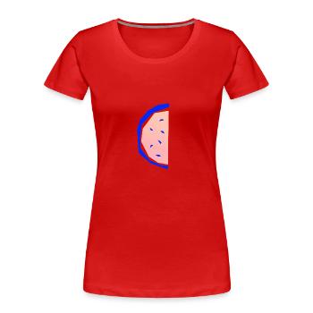 Sommer Melone - Frauen Premium Bio T-Shirt - Rot - Vorne - Mia (176cm)