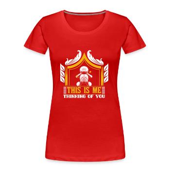 Voodoo Nadel - Frauen Premium Bio T-Shirt - Rot - Vorne - Mia (176cm)