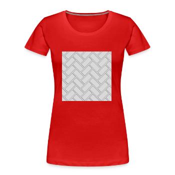 Rectangle tiles seamless pattern - Women's Premium Organic T-Shirt - red - Front - Mia (176cm)