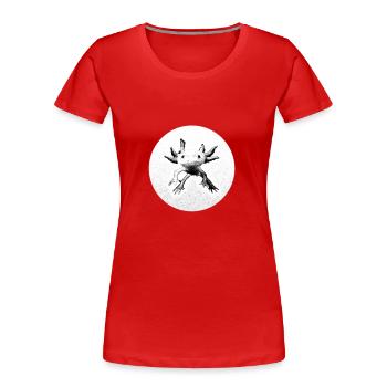 Axolotl - T-shirt bio Premium Femme - rouge - Devant - Mia (176cm)
