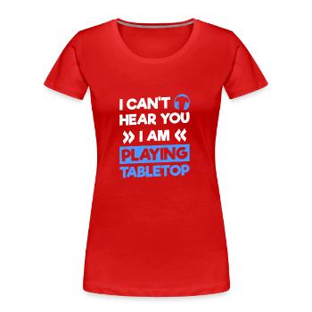 Brettspiele Brettspieler Spielfigur Rollenspiel - Frauen Premium Bio T-Shirt - Rot - Vorne - Mia (176cm)