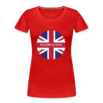 Washington - T-shirt bio Premium Femme - rouge - Devant - Mia (176cm)