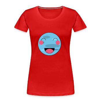 Kawaii - SWEETPLANET - T-shirt bio Premium Femme - rouge - Devant - Mia (176cm)