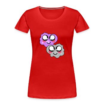 Kawaii - MÉTÉORES - T-shirt bio Premium Femme - rouge - Devant - Mia (176cm)