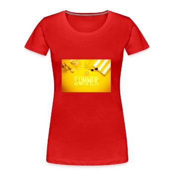 summer time - T-shirt bio Premium Femme - rouge - Devant - Mia (176cm)