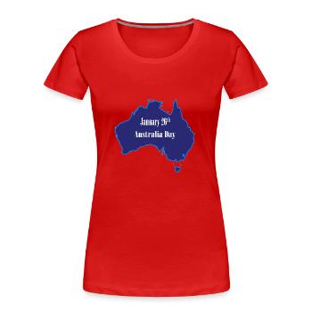 26. Januar Australia Day - Frauen Premium Bio T-Shirt - Rot - Vorne - Mia (176cm)