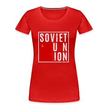 Union soviétique - T-shirt bio Premium Femme - rouge - Devant - Mia (176cm)