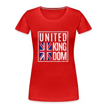 Great Britain - Women's Premium Organic T-Shirt - red - Front - Mia (176cm)