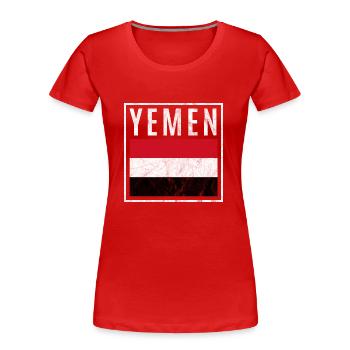 Jemen - Frauen Premium Bio T-Shirt - Rot - Vorne - Mia (176cm)