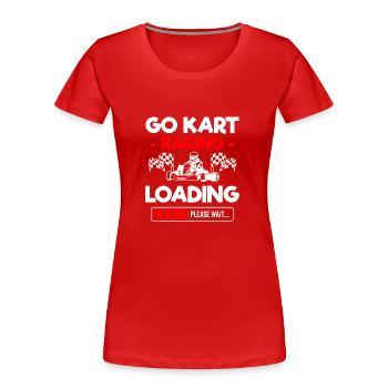 Gokart Racing Kartsport Autorennen - Frauen Premium Bio T-Shirt - Rot - Vorne - Mia (176cm)