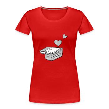 treasure chest symbol treasure hearts red - Women's Premium Organic T-Shirt - red - Front - Mia (176cm)
