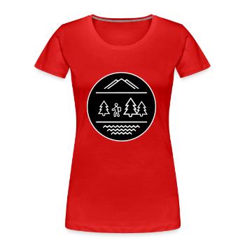wander - Women's Premium Organic T-Shirt - red - Front - Mia (176cm)