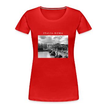 LUXURY - ITALIA - Women's Premium Organic T-Shirt - red - Front - Mia (176cm)