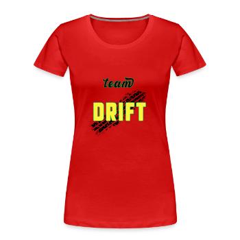 Team DRIFT - Frauen Premium Bio T-Shirt - Rot - Vorne - Mia (176cm)