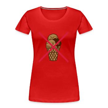 Keine Eiskugeln Waffel Zone - Frauen Premium Bio T-Shirt - Rot - Vorne - Mia (176cm)