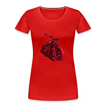 Chopper rouge - T-shirt bio Premium Femme - rouge - Devant - Mia (176cm)